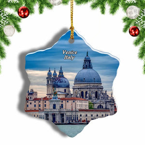 Venice Cathedral Italy Christmas Ornament 3 Inches Snow