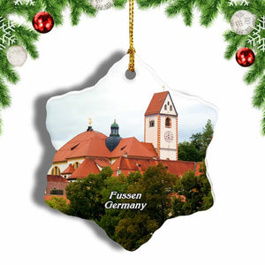 Germany Hohes Castle Fussen Christmas Ornament 3 Inches Snow