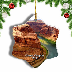 USA America Grand Canyon National Park Christmas Ornament 3 Inches Snow