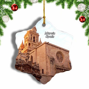 Spain Murcia Christmas Ornament 3 Inches Snow