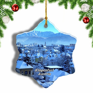 Austria Klagenfurt Christmas Ornament 3 Inches Snow