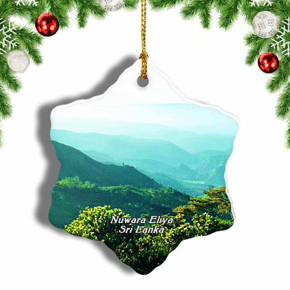 Sri Lanka Hortons Plains National Park Nuwara Eliya Christmas Ornament 3 Inches Snow