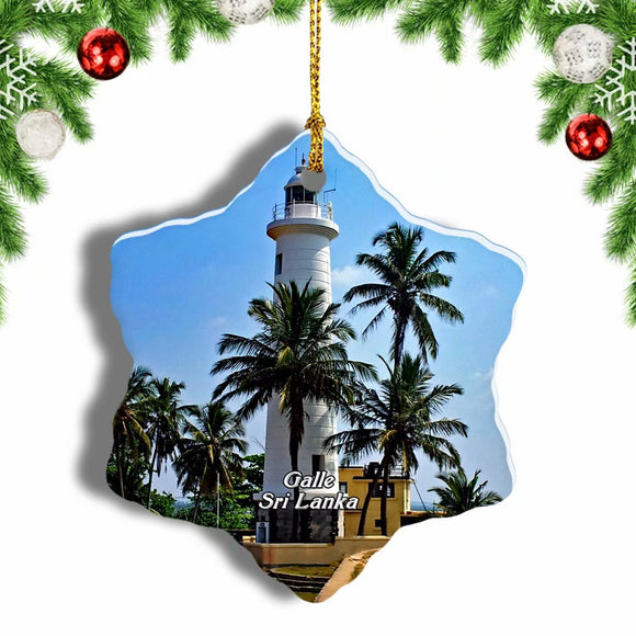 Sri Lanka Light House Galle Fort Christmas Ornament 3 Inches Snow