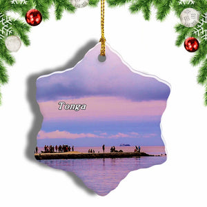 Tonga Christmas Ornament 3 Inches Snow