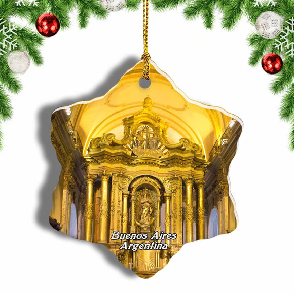 Catedral Metropolitana de Buenos Aires Argentina Christmas Ornament 3 Inches Snow