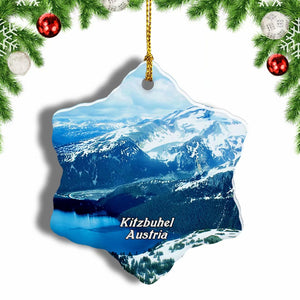 Austria Kitzbuhel Christmas Ornament 3 Inches Snow