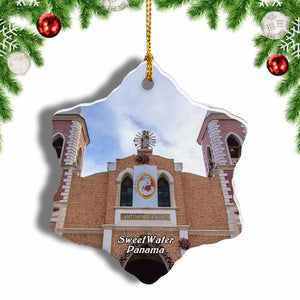 SweetWater Panama Church Christmas Ornament 3 Inches Snow