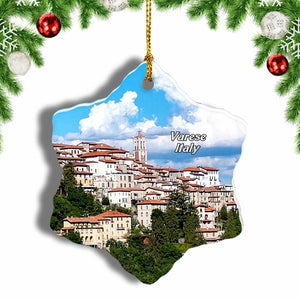 Italy Varese Christmas Ornament 3 Inches Snow