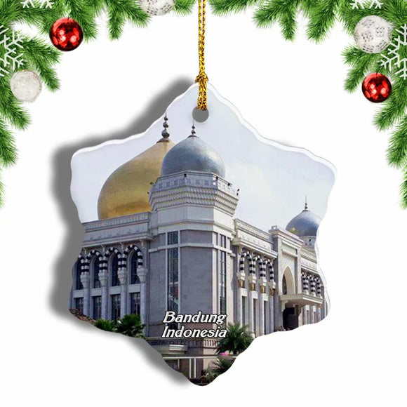 Indonesia Trans Studio Great Mosque Bandung Christmas Ornament 3 Inches Snow