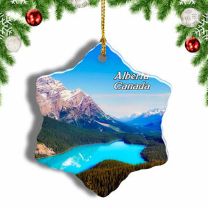 Canada Alberta Banff Christmas Ornament 3 Inches Snow