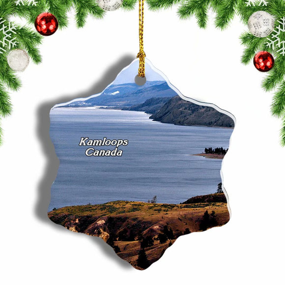 Canada Kamloops Christmas Ornament 3 Inches Snow