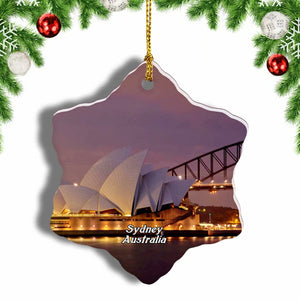 Australia Sydney Opera House Christmas Ornament 3 Inches Snow