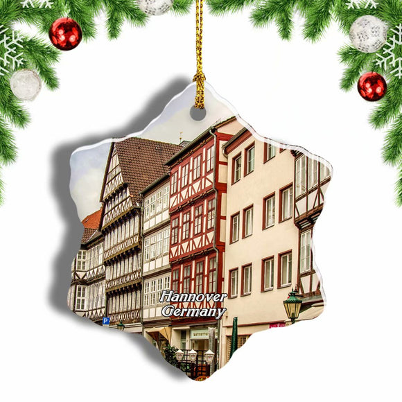 Germany Hannover Christmas Ornament 3 Inches Snow