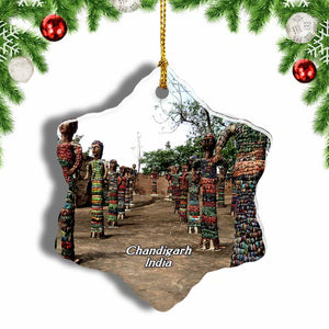 India The Rock Garden of Chandigarh Christmas Ornament 3 Inches Snow