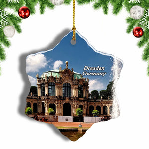 Germany Dresdner Zwinger Christmas Ornament 3 Inches Snow