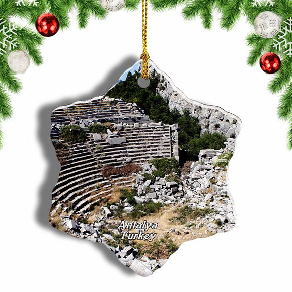 Turkey Termessos Antalya Christmas Ornament 3 Inches Snow