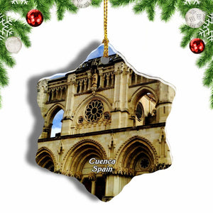 Spain Cuenca Cathedral Christmas Ornament 3 Inches Snow