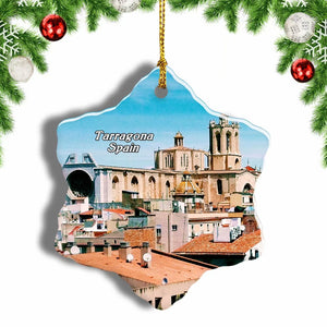 Spain Cathedral£¬Tarragona Christmas Ornament 3 Inches Snow