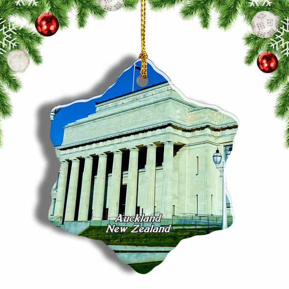 New Zealand Auckland War Memorial Museum Christmas Ornament 3 Inches Snow