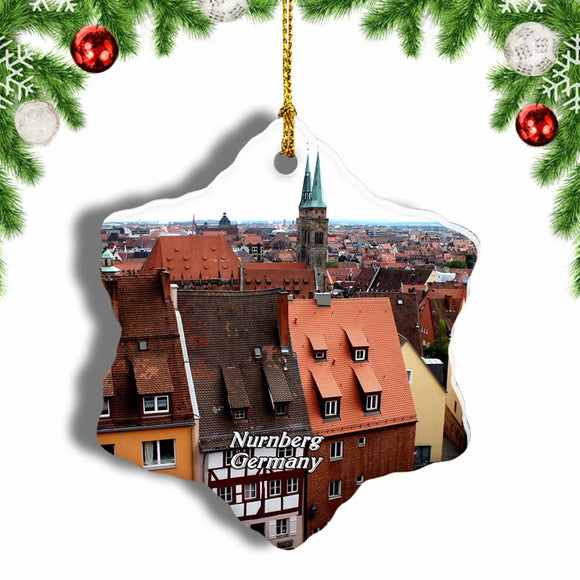 Germany Nurnberg Christmas Ornament 3 Inches Snow