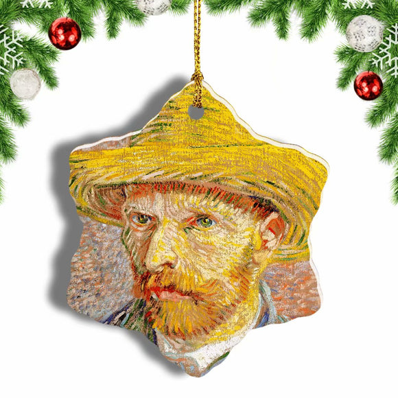 Holland Van Gogh Christmas Ornament 3 Inches Snow