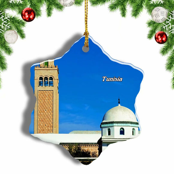 Old City Tunisia Christmas Ornament 3 Inches Snow