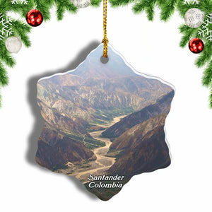 Colombia Cannon Chicamocha Santander Christmas Ornament 3 Inches Snow