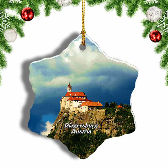 Austria Riegersburg Styria Castle Christmas Ornament 3 Inches Snow