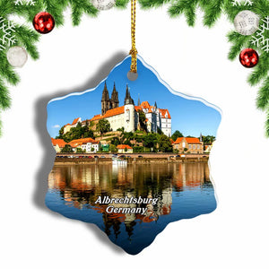 Germany Albrechtsburg Castle Christmas Ornament 3 Inches Snow