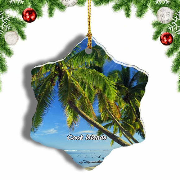 Cook Islands Christmas Ornament 3 Inches Snow