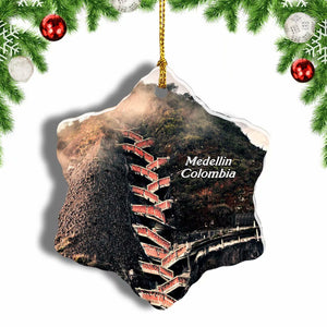 Colombia Medellin Christmas Ornament 3 Inches Snow