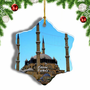 Turkey Edirne Christmas Ornament 3 Inches Snow