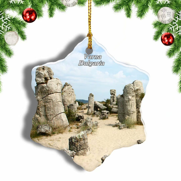 Bulgaria Varna Pobitite The Stone Desert Christmas Ornament 3 Inches Snow