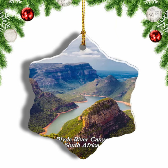 South Africa Blyde River Canyon Christmas Ornament 3 Inches Snow