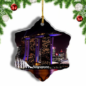 Singapore Gardens by the Bay Singapore Christmas Ornament 3 Inches Snow