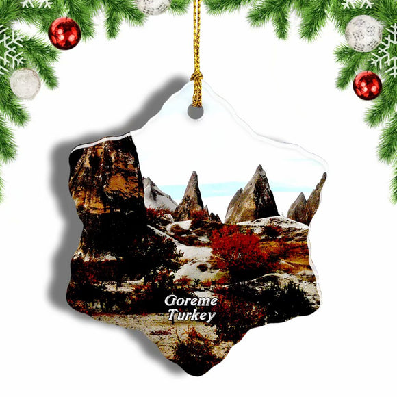 Turkey Goreme National Park Christmas Ornament 3 Inches Snow