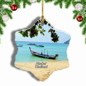 Thailand Rawai Beach Phuket Christmas Ornament 3 Inches Snow