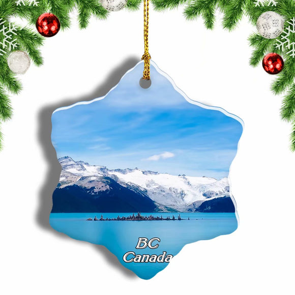 Canada BC Garibaldi Lake Christmas Ornament 3 Inches Snow