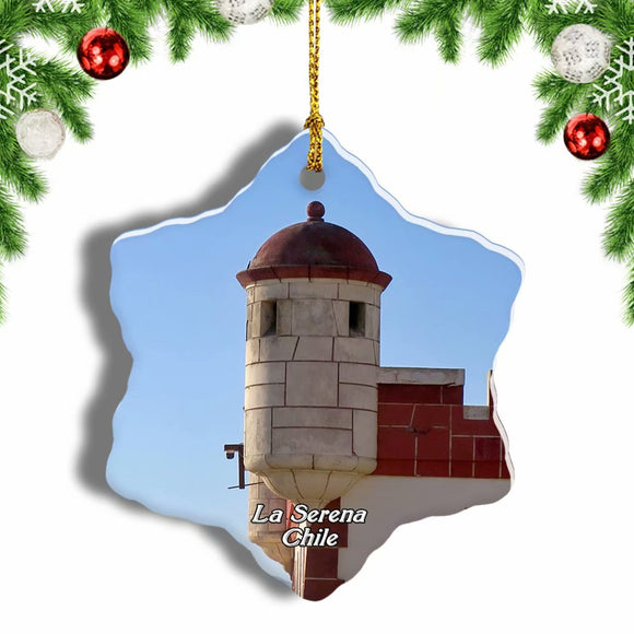 Chile La Serena Christmas Ornament 3 Inches Snow