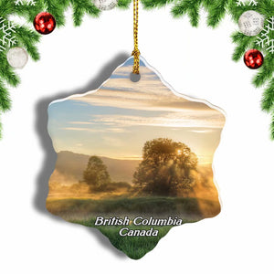 Canada British Columbia Christmas Ornament 3 Inches Snow