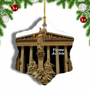 Austria Parlament Vienna Christmas Ornament 3 Inches Snow