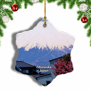 Japan Shizuoka Christmas Ornament 3 Inches Snow