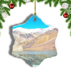 India Himalayas Lake Christmas Ornament 3 Inches Snow