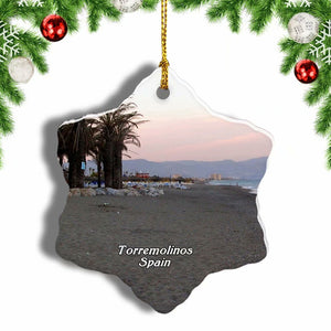 Spain Carihuela Torremolinos Christmas Ornament 3 Inches Snow