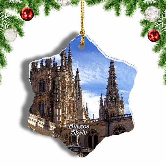 Spain Burgos Cathedral Christmas Ornament 3 Inches Snow