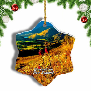 New Zealand Coronet Peak Queenstown Christmas Ornament 3 Inches Snow