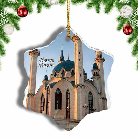 Russia Kul Sharif Mosque Kazan Christmas Ornament 3 Inches Snow