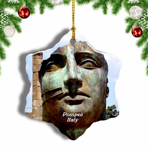 Italy Archaeological Area Pompeii Christmas Ornament 3 Inches Snow