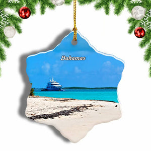 Grand Bahama Bahamas Christmas Ornament 3 Inches Snow