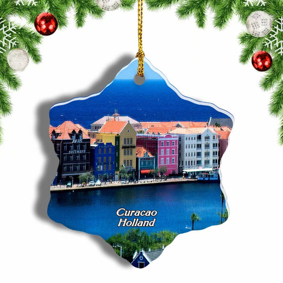 Holland Curacao Christmas Ornament 3 Inches Snow